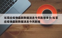 石家庄疫情最新数据消息今天新增多少/石家庄疫情最新数据消息今天新增