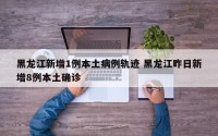 黑龙江新增1例本土病例轨迹 黑龙江昨日新增8例本土确诊
