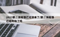 2023第二波疫情已经到来了/第二波疫情已经开始了吗
