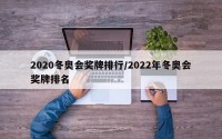 2020冬奥会奖牌排行/2022年冬奥会奖牌排名